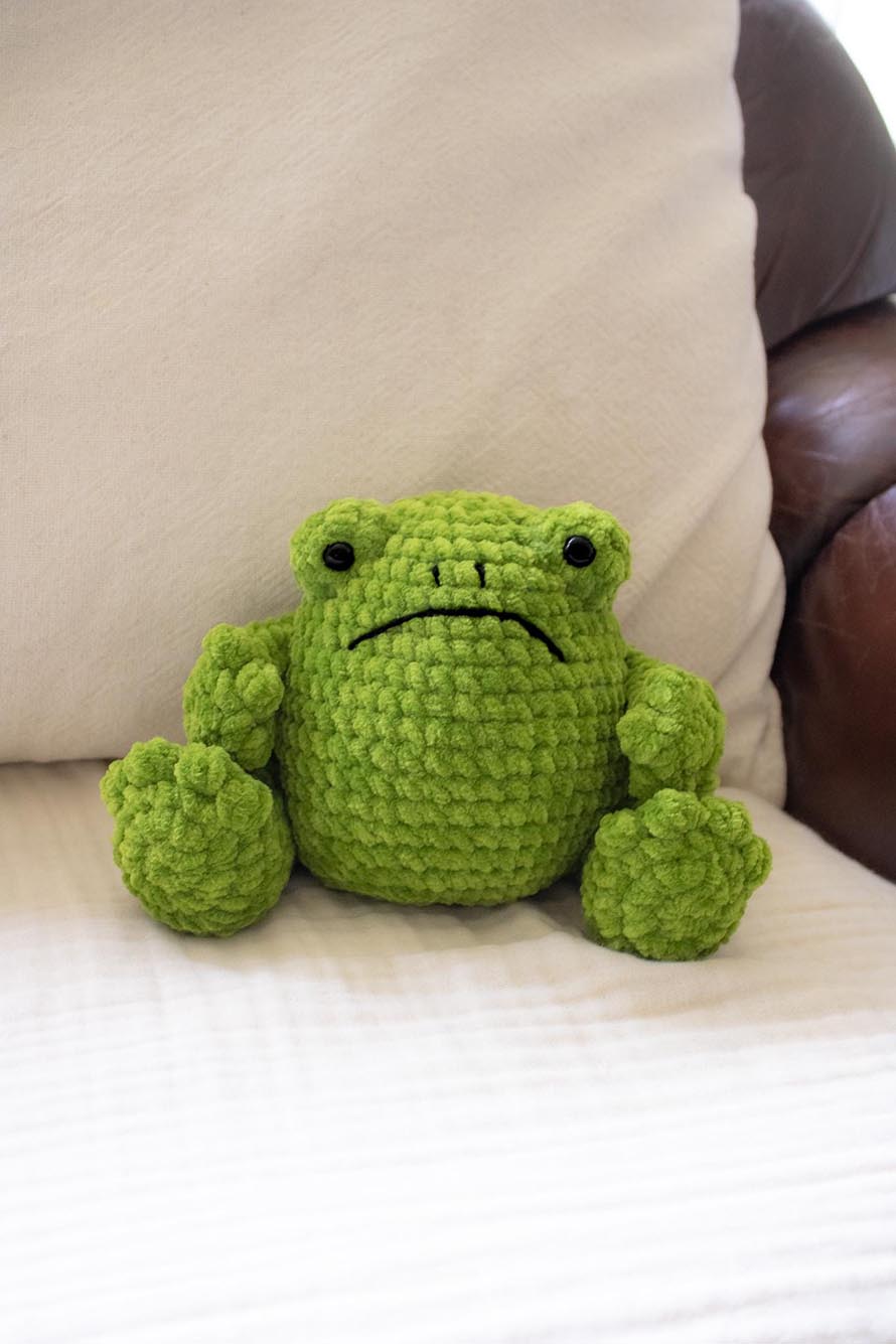 Grumpy Frog Crochet Pattern Designs with Serious Character 7