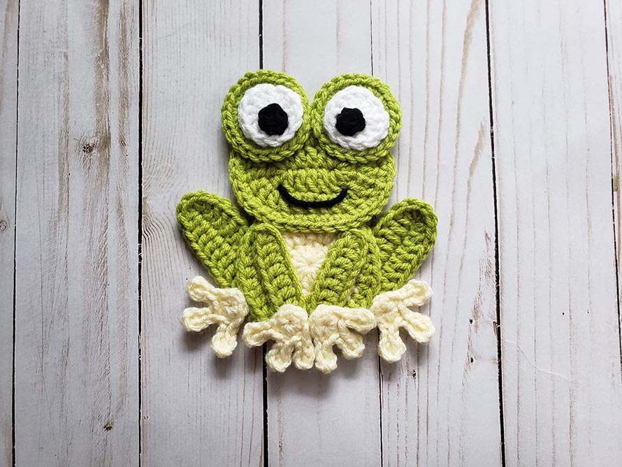 Lily the Frog Applique Single - Crochet Pattern - Digital Download