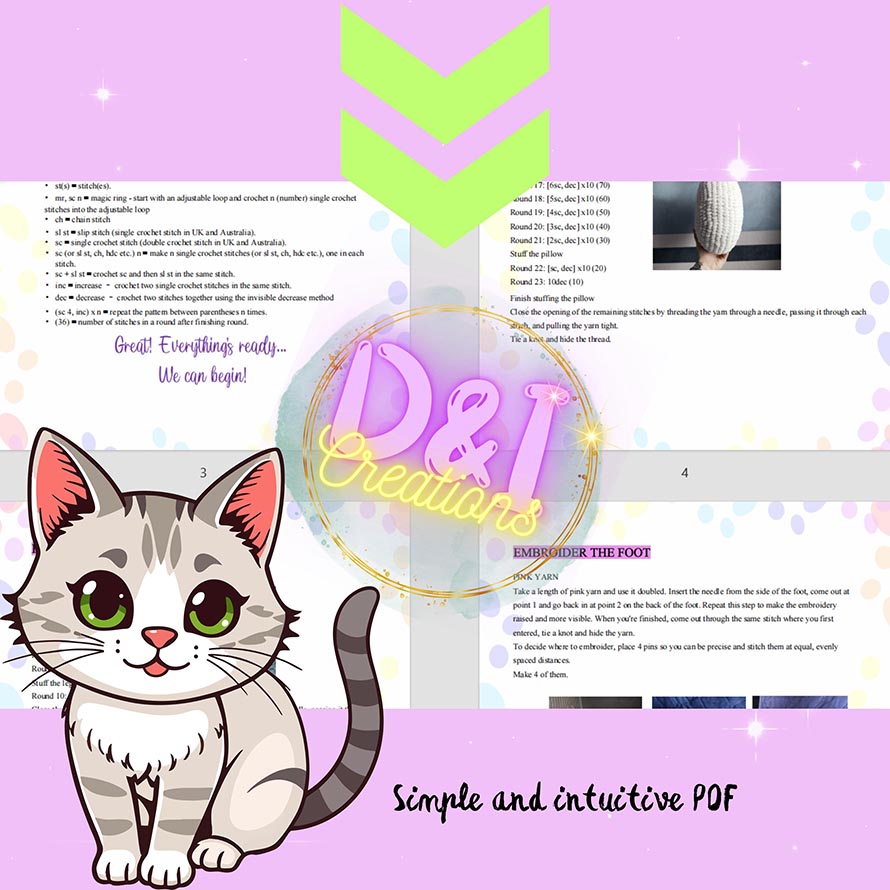 Crochet Cat Pillow Pattern Designs for Home Décor 7