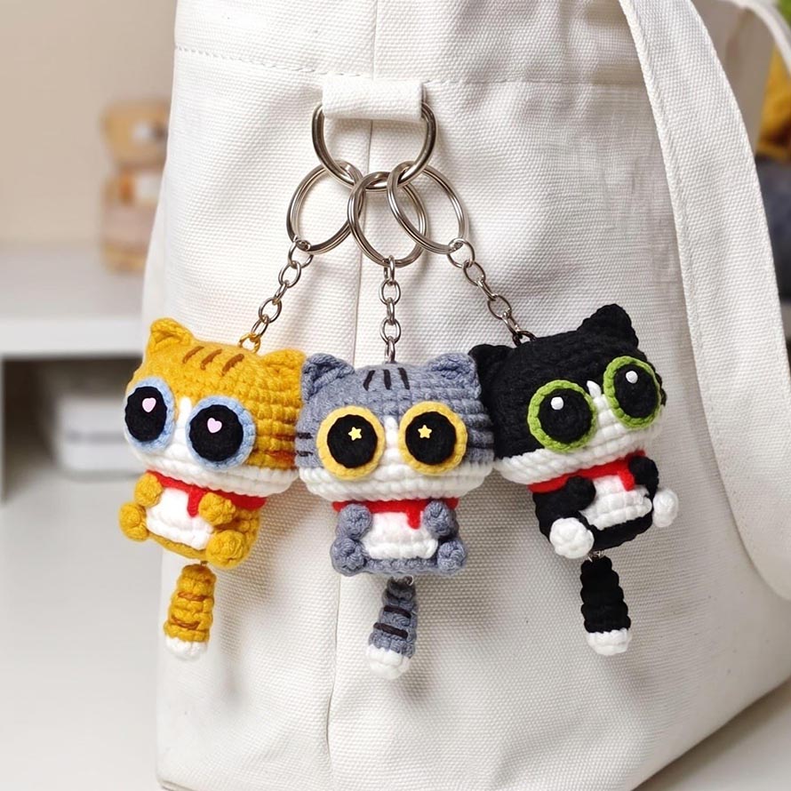 Crochet Cat Keychain Pattern Ideas for Mini Amigurumi 2