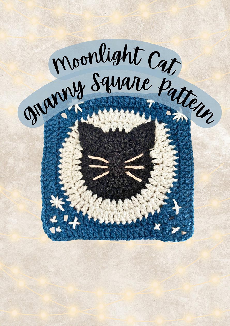 Moonlight Cat Granny Square