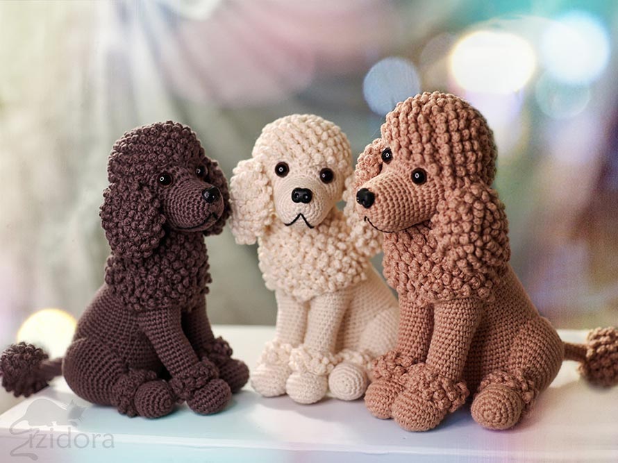 PATTERN (English Only):  Poodle Puppy - crochet dog, crochet puppy, crochet Poodle Puppy, amigurumi poodle dog - Instant PDF Download