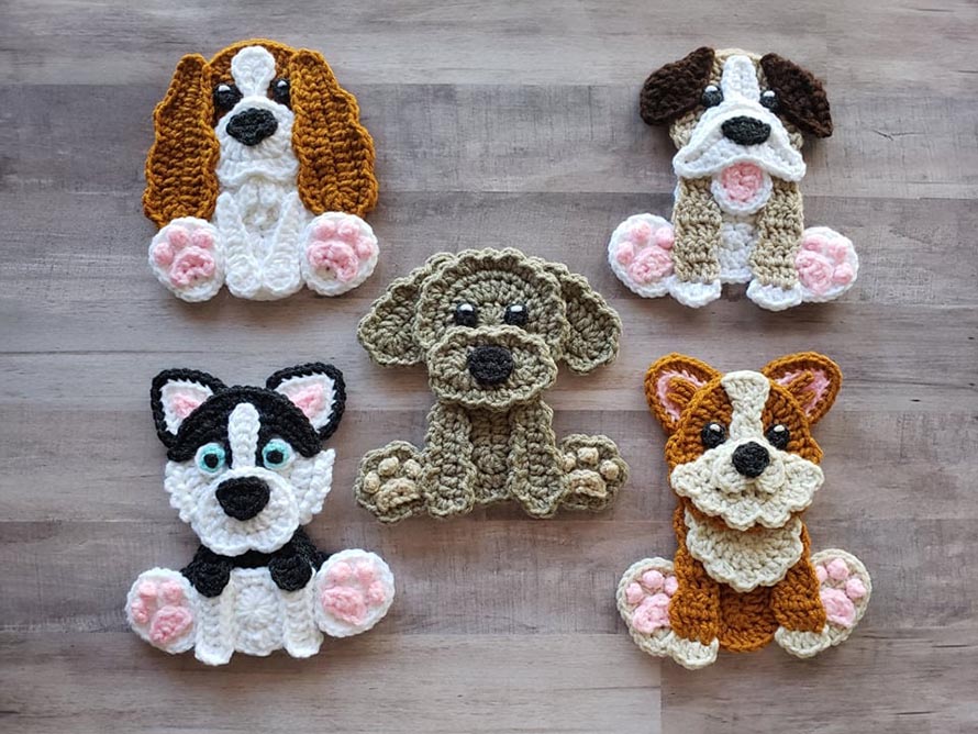 Pups N Stuffs Vol 2 Applique Pack - Crochet Pattern - Digital Download