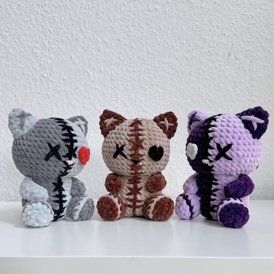 Zombie Cat Crochet Pattern Designs for Amigurumi Fans
