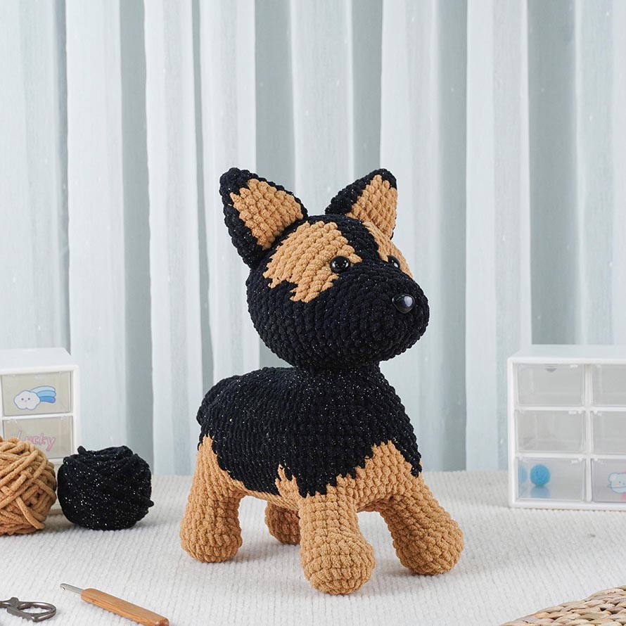 German Shepherd Crochet Pattern, Amigurumi Crochet Pattern,Puppy Crochet Pattern English, Dog Crochet Pattern,  PDF Crochet Pattern