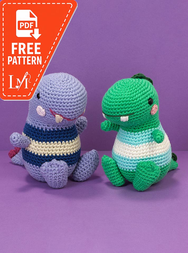 Baby T-Rex Amigurumi Crochet Pattern free