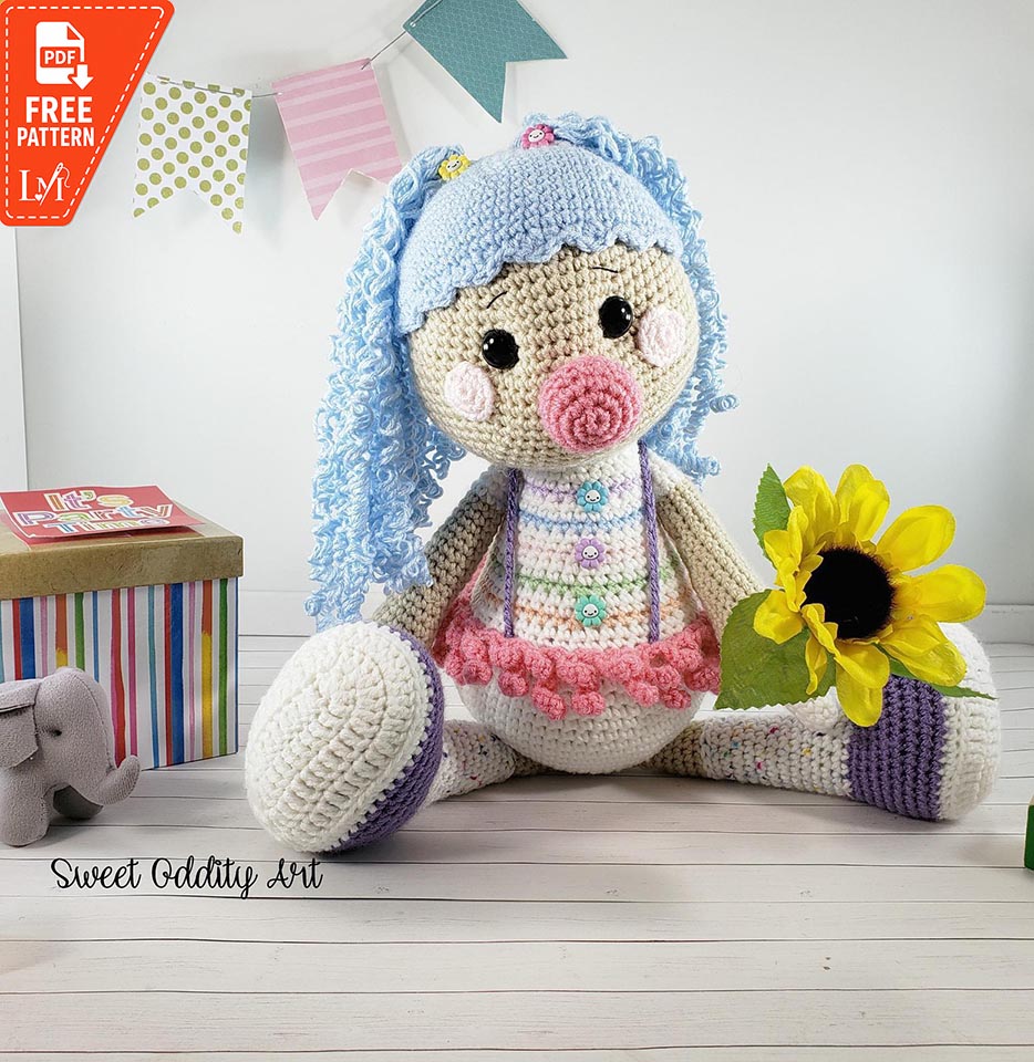 Clown doll crochet pattern free