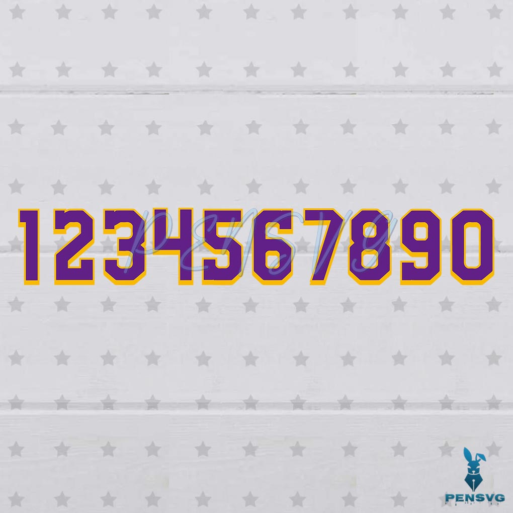 123 Lakers NBA Basketball Team Svg Digital File