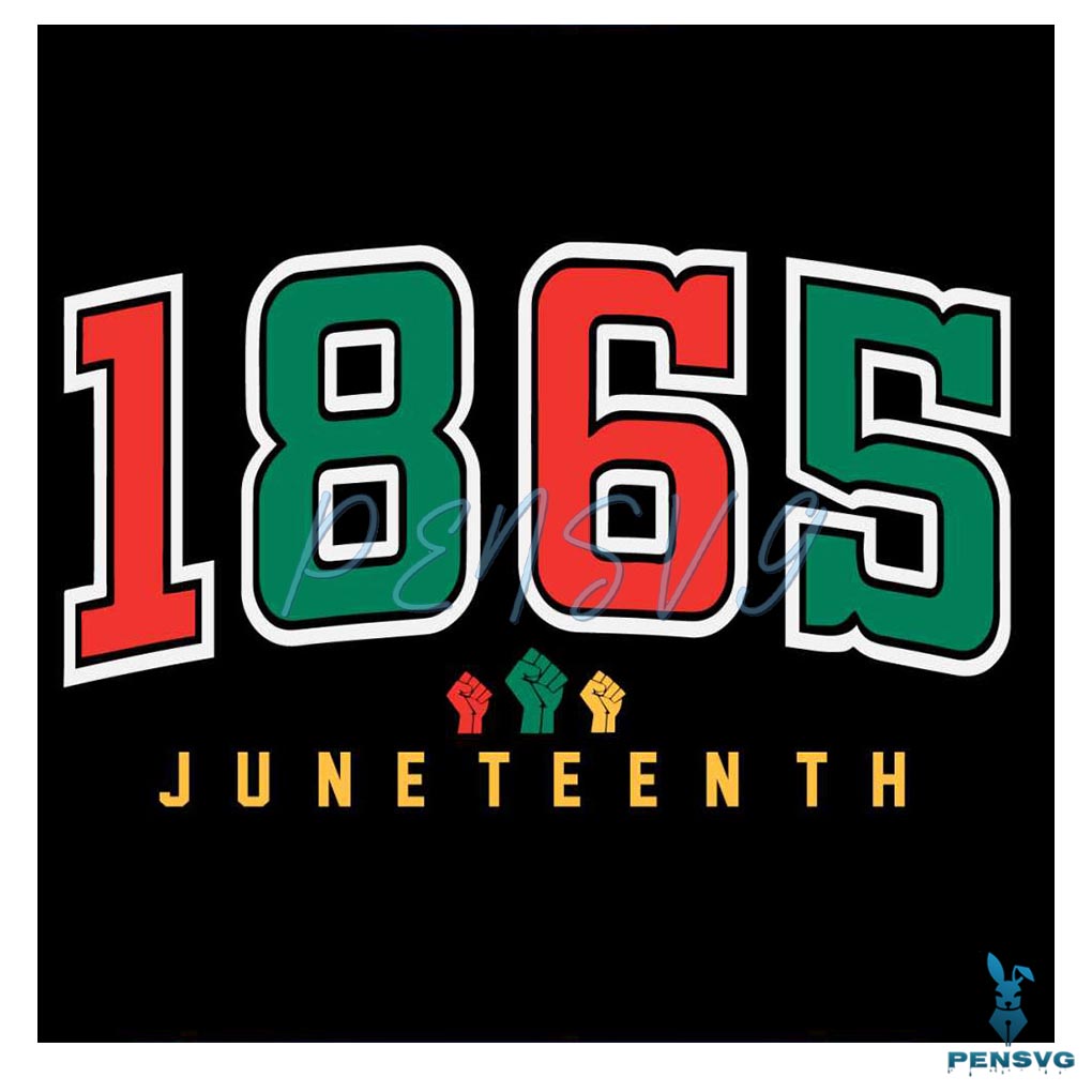 1865 Juneteenth Black History Month SVG Graphic Design File
