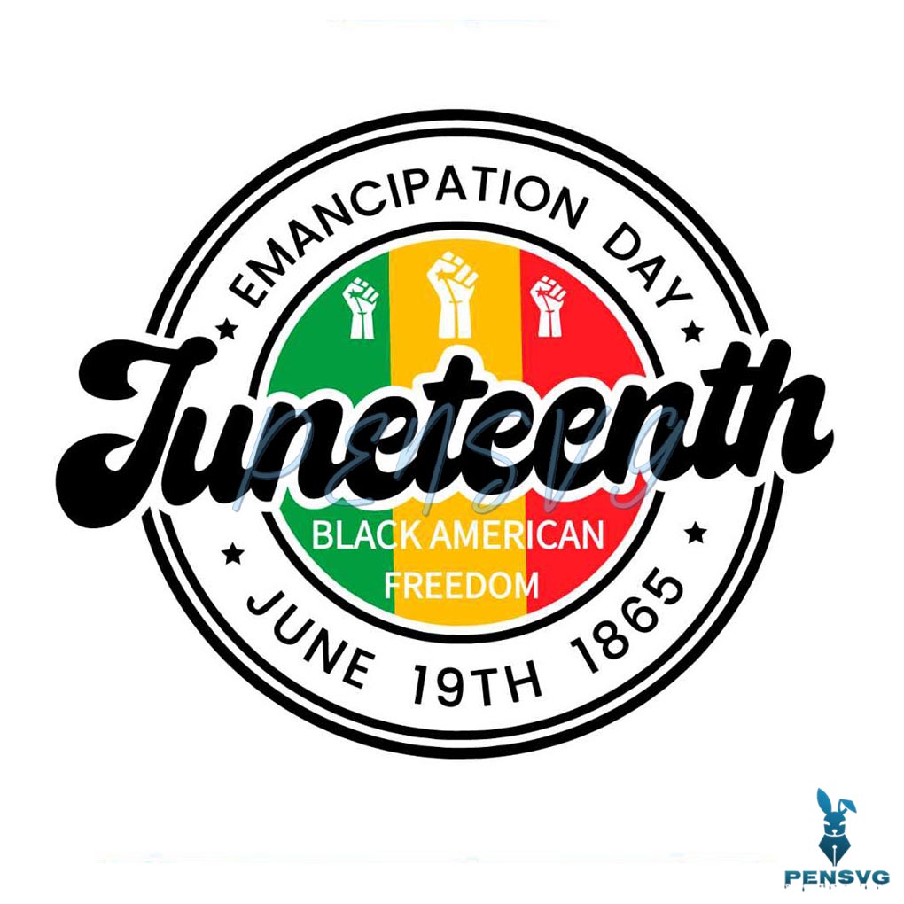 1865 Juneteenth Emancipation Day SVG Graphic Design Files