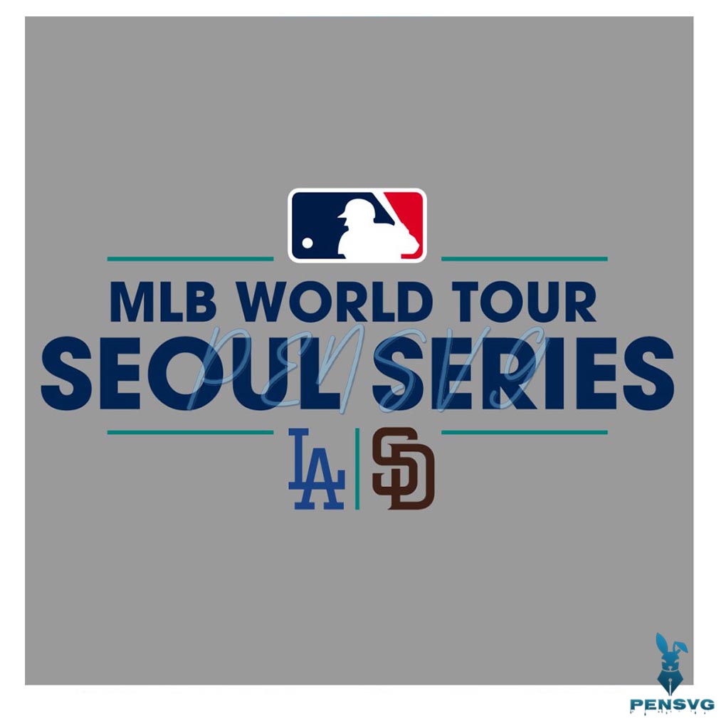 2024 MLB World Tour Seoul Series Padres vs Dodgers SVG