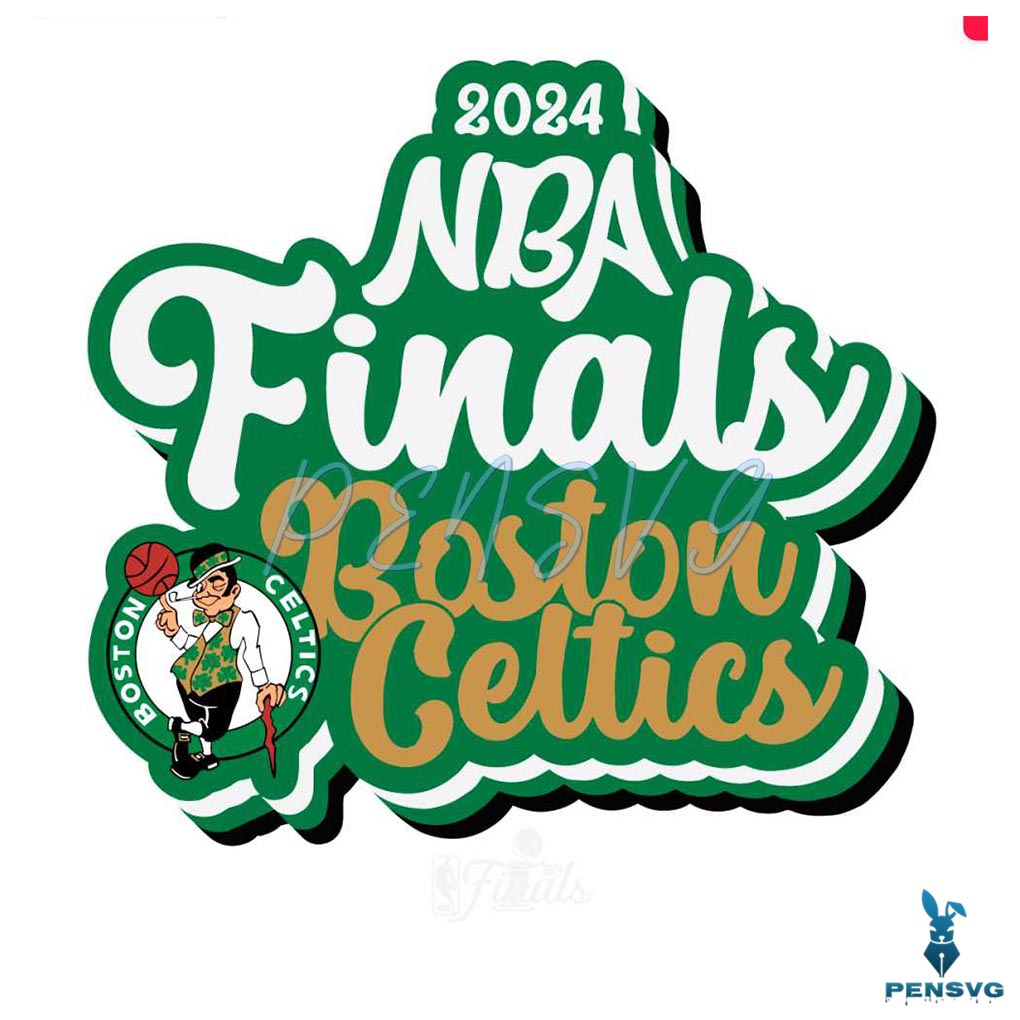 2024 NBA Finals Boston Celtics Basketball SVG