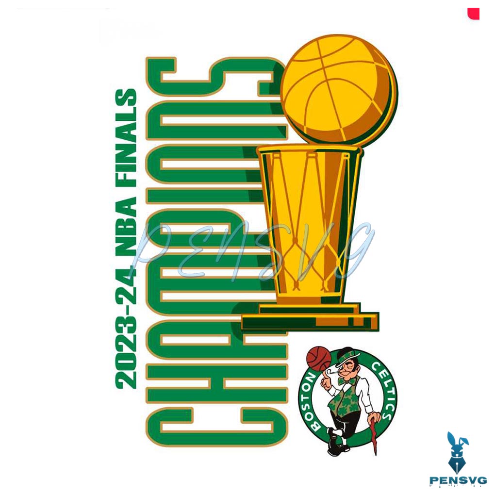 2024 NBA Finals Champions Boston Celtics SVG