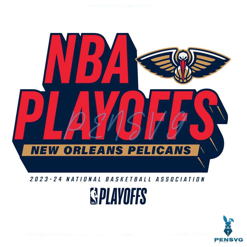 2024 NBA Playoffs New Orleans Pelicans Logo SVG