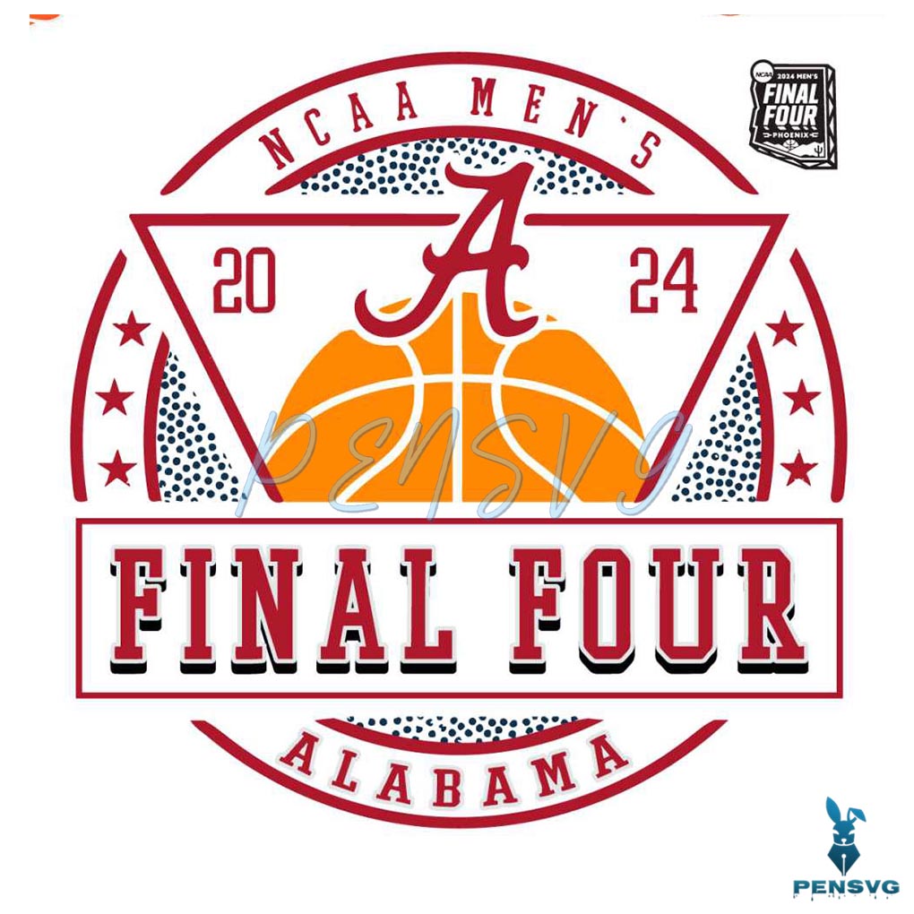2024 NCAA Mens Basketball Alabama Final Four SVG