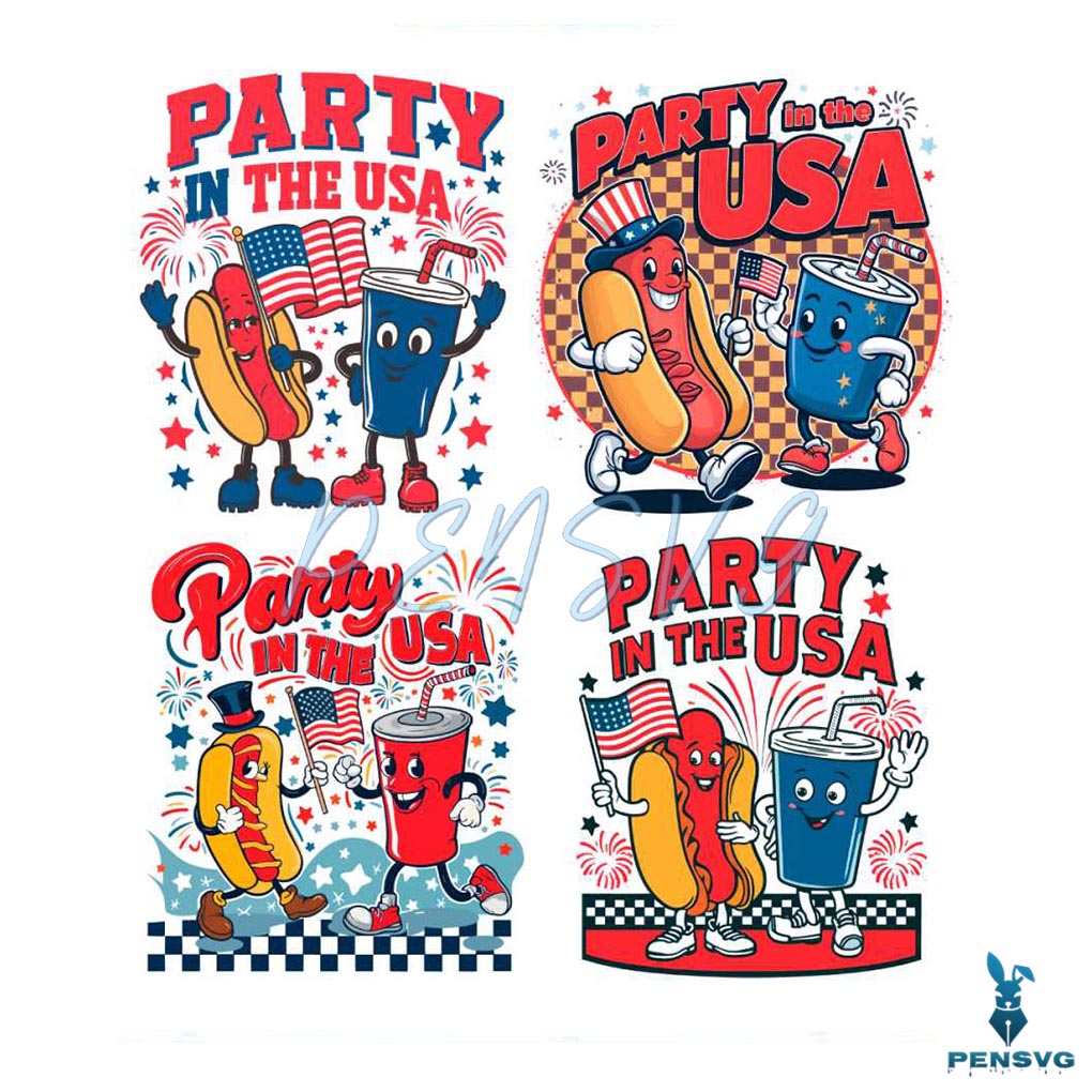 4th Of July Party In The USA SVG PNG Bundle