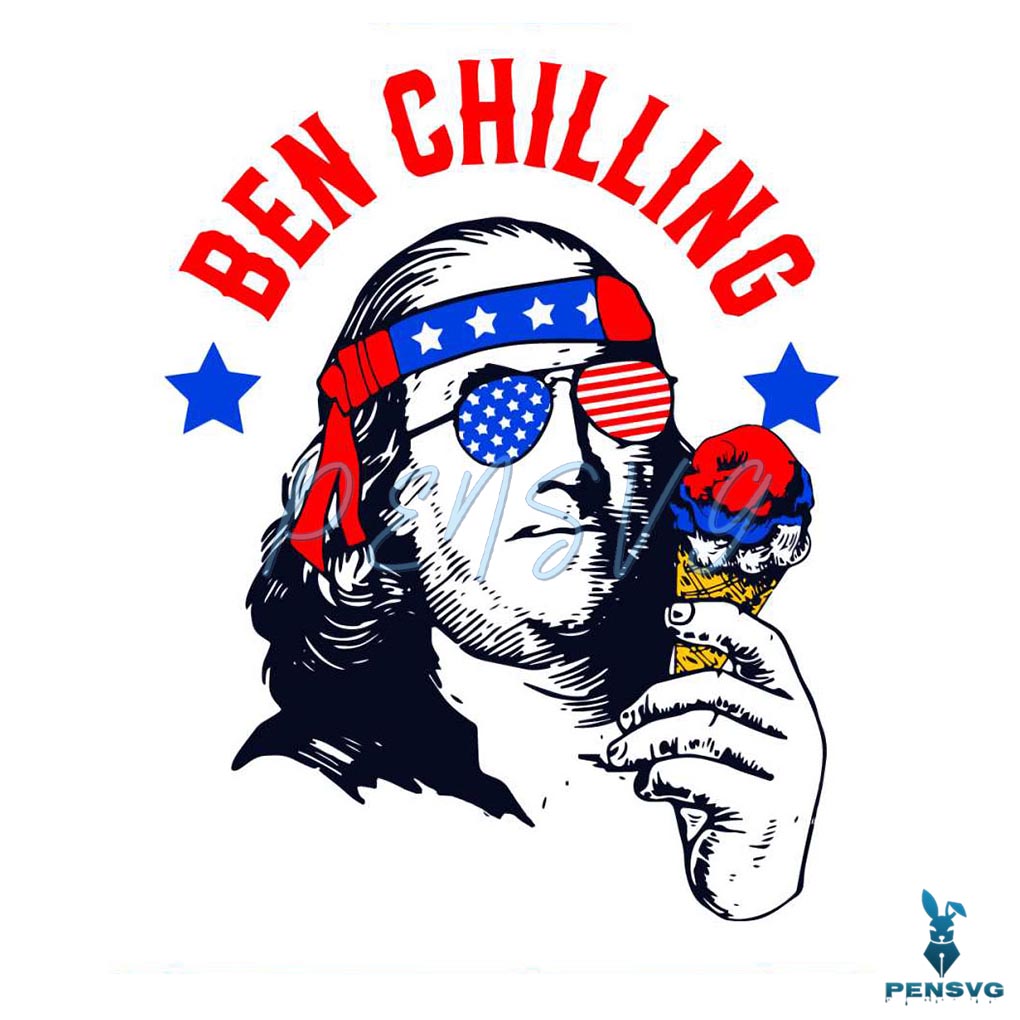 4th Of July SVG Funny Ben Franklin Ice Cream Meme SVG File