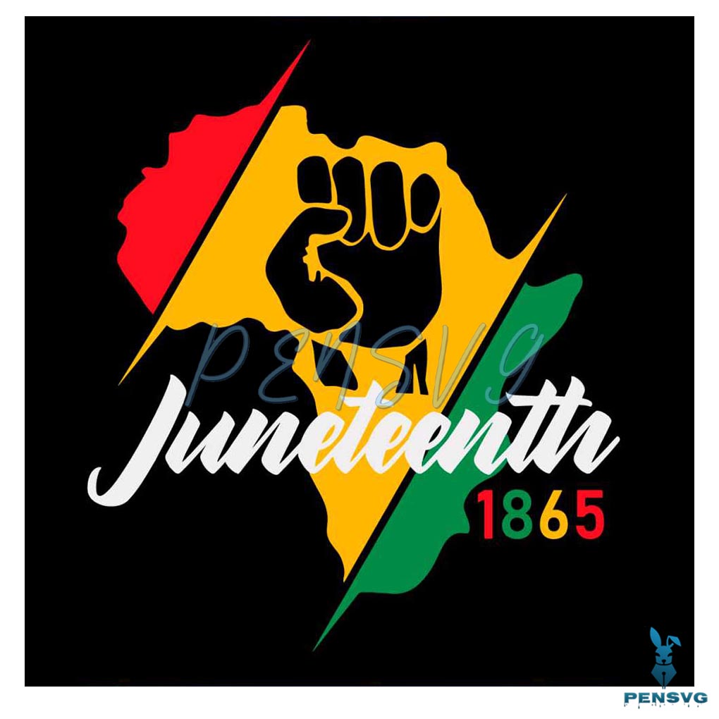 African American Juneteenth 1865 Raise Hand SVG Cutting File
