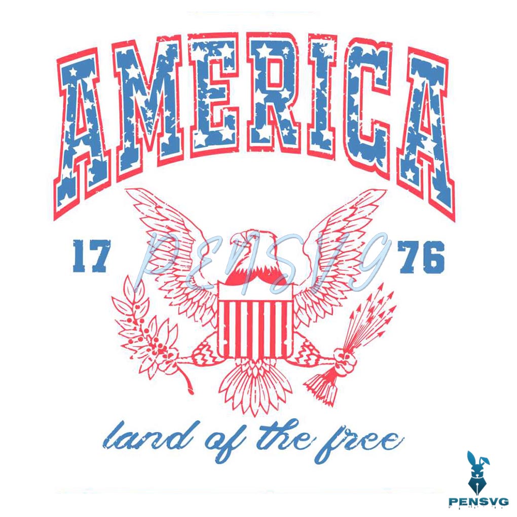 America Land Of The Free 4th Of July SVG Cutting Digital File