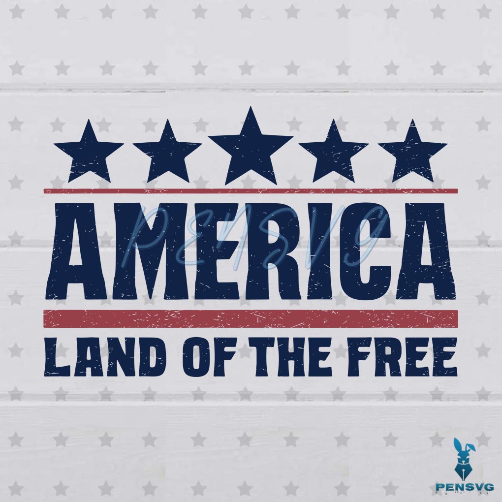 America Land Of The Free 4th Of July SVG