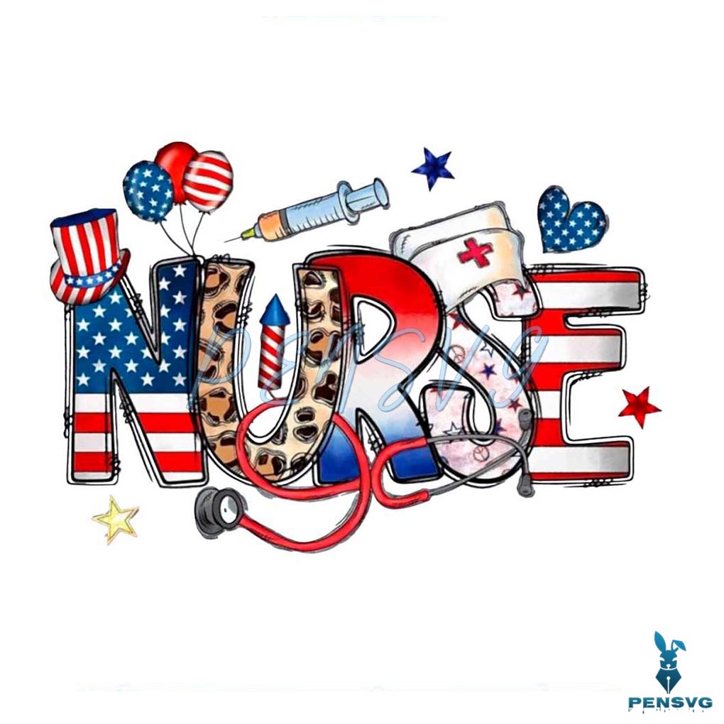 Free Nurse 4th Of July SVG Cut File for Patriotic Cricut Crafts