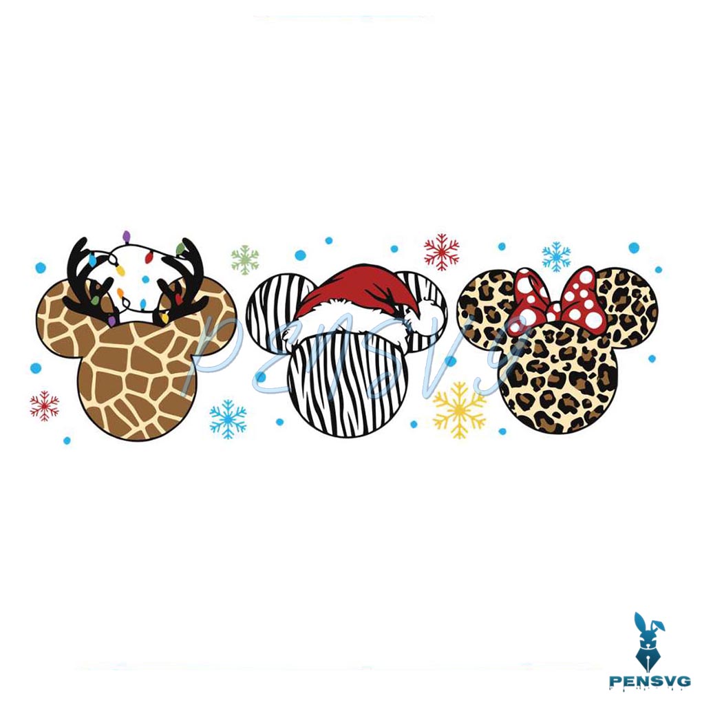 Animal Kingdom Christmas Mickey Head SVG Download