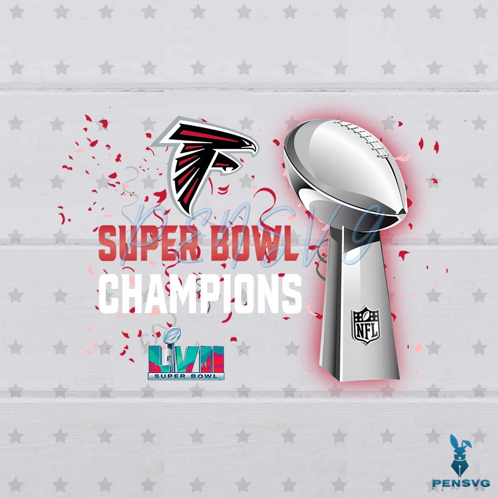 Atlanta Falcons Super Bowl Lvii 2023 Champions Png Sublimation Designs