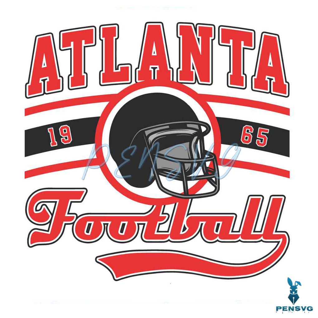 Atlanta Football 1965 NFL Helmet Logo SVG