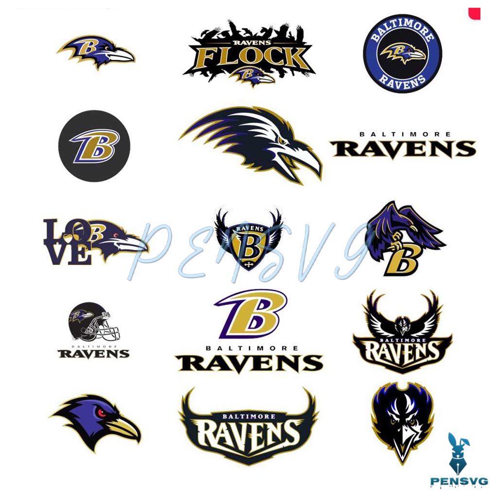 Baltimore Ravens Logo Svg Bundle Files