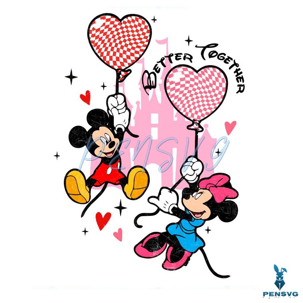 Better Together Mickey and Minnie Castle PNG