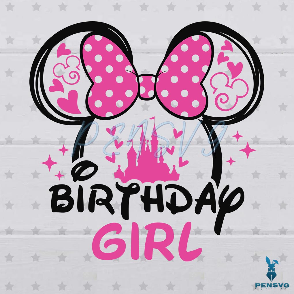 Birthday Girl Minnie Disney SVG Digital File, Funny Minnie Mouse SVG
