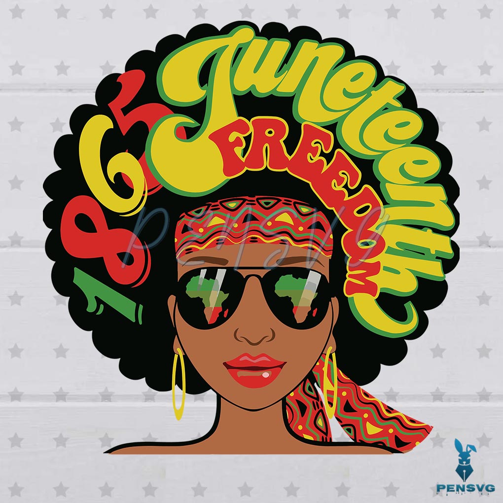 Black Girl Juneteenth Freedom Since 1865 SVG