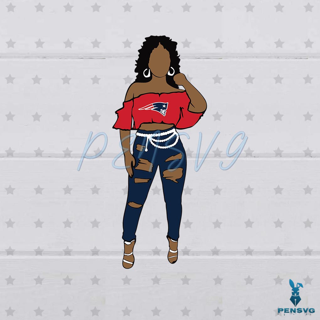 Black Girl New England Patriots SVG Cutting Digital Files