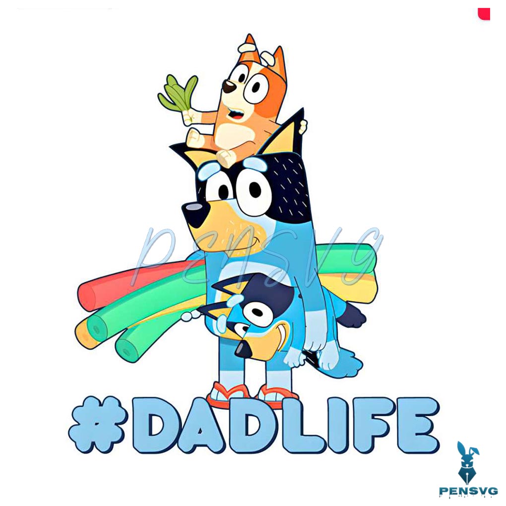Bluey Bandit Dad Life Cartoon PNG