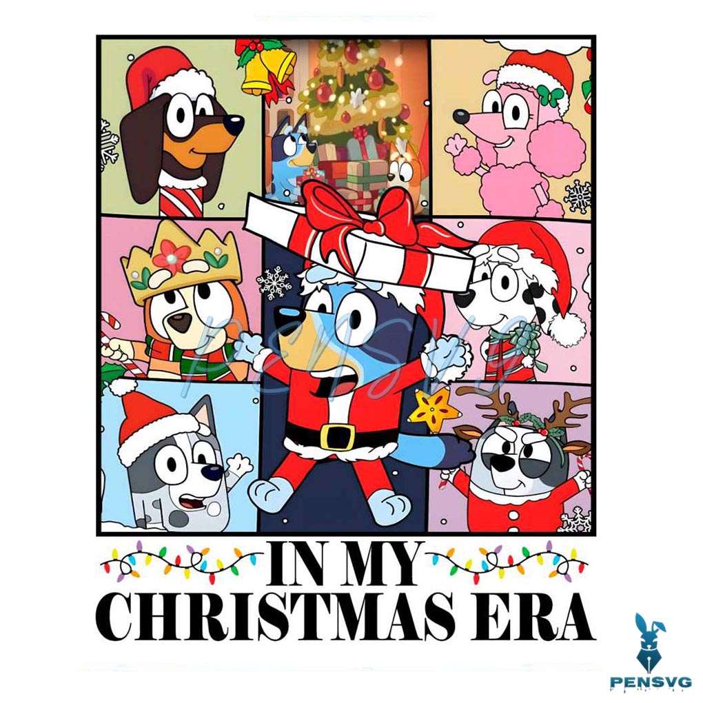 Bluey In My Christmas Eras PNG
