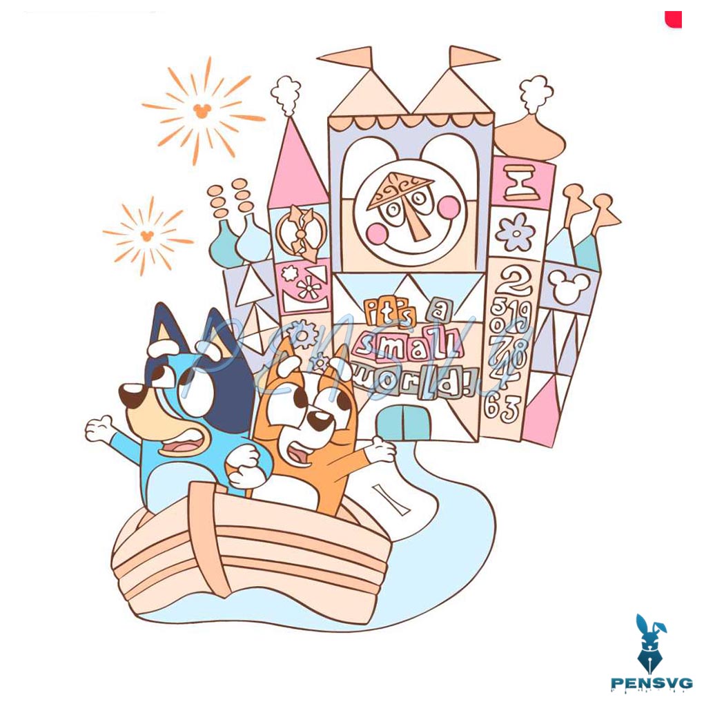 Bluey Its A Small World Adventure At The Parks SVG