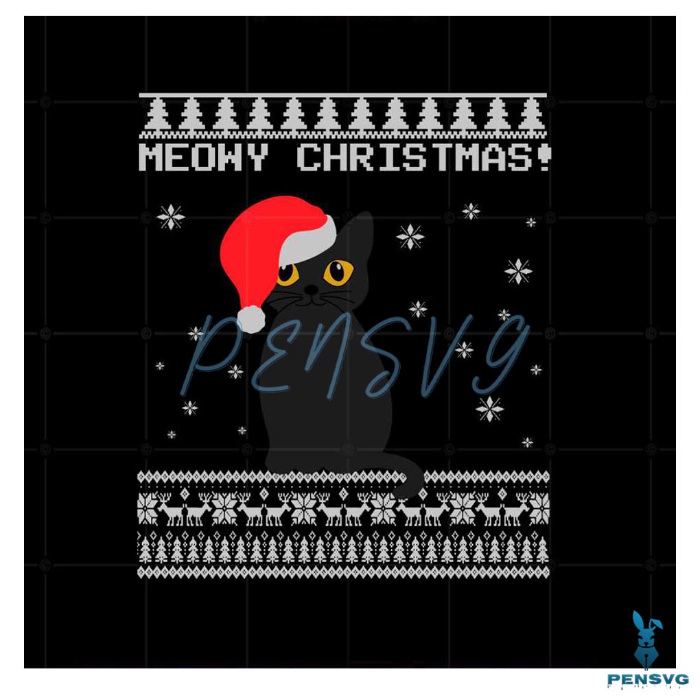 Bombay Cat Meowy Christmas Svg Files For Cricut Sublimation