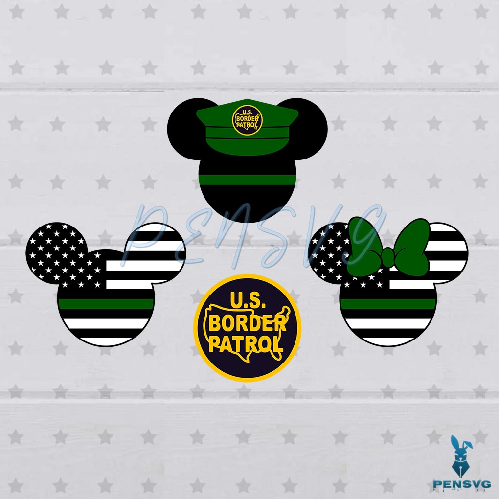 Border Patrol Mickey SVG File Bundle, Patrick Svg, Border Patrol Svg