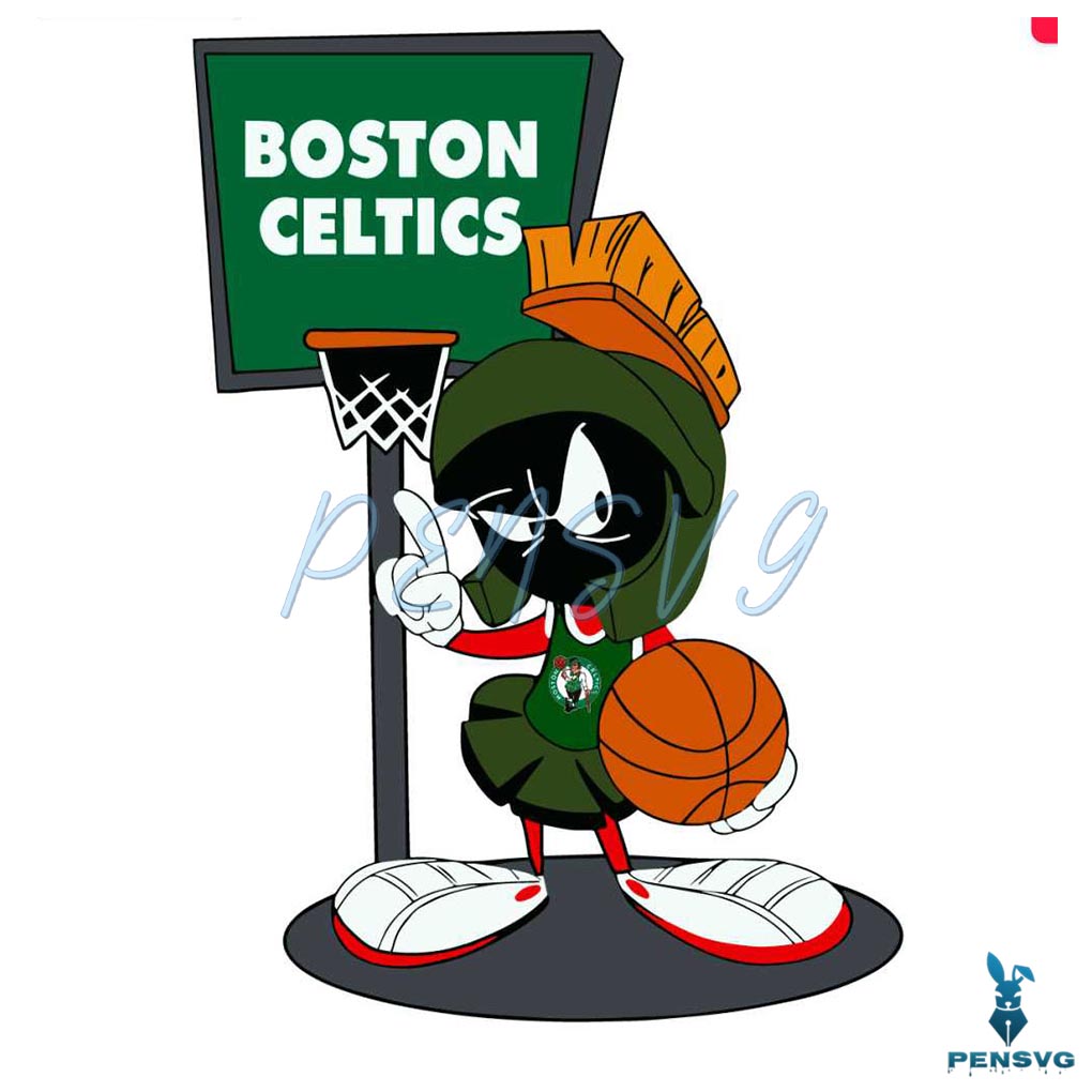 Boston Celtics Looney Tunes Marvin The Martian SVG