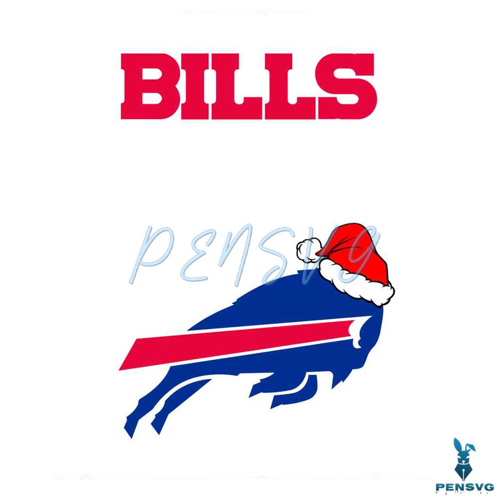 Buffalo Bills NFL Christmas Logo SVG Graphic Design File