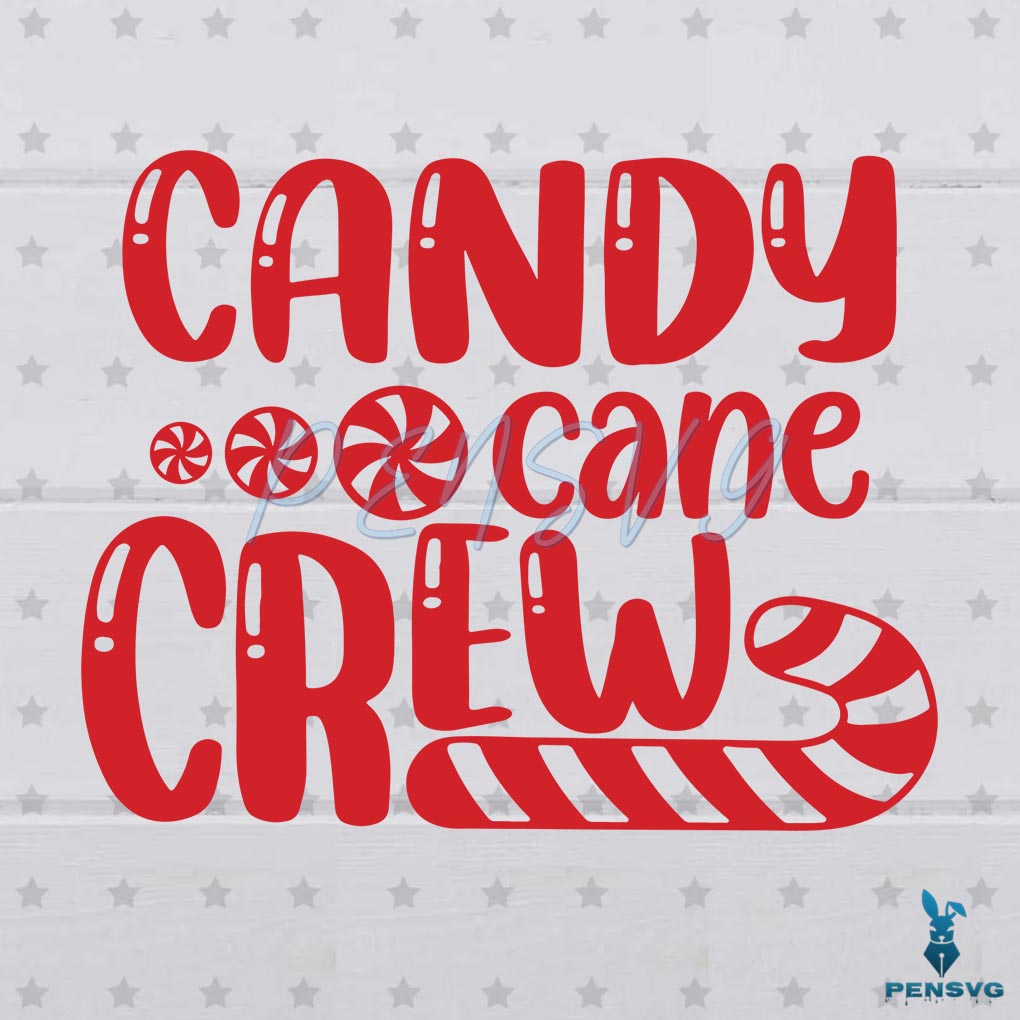 Candy Cane Crew Christmas SVG