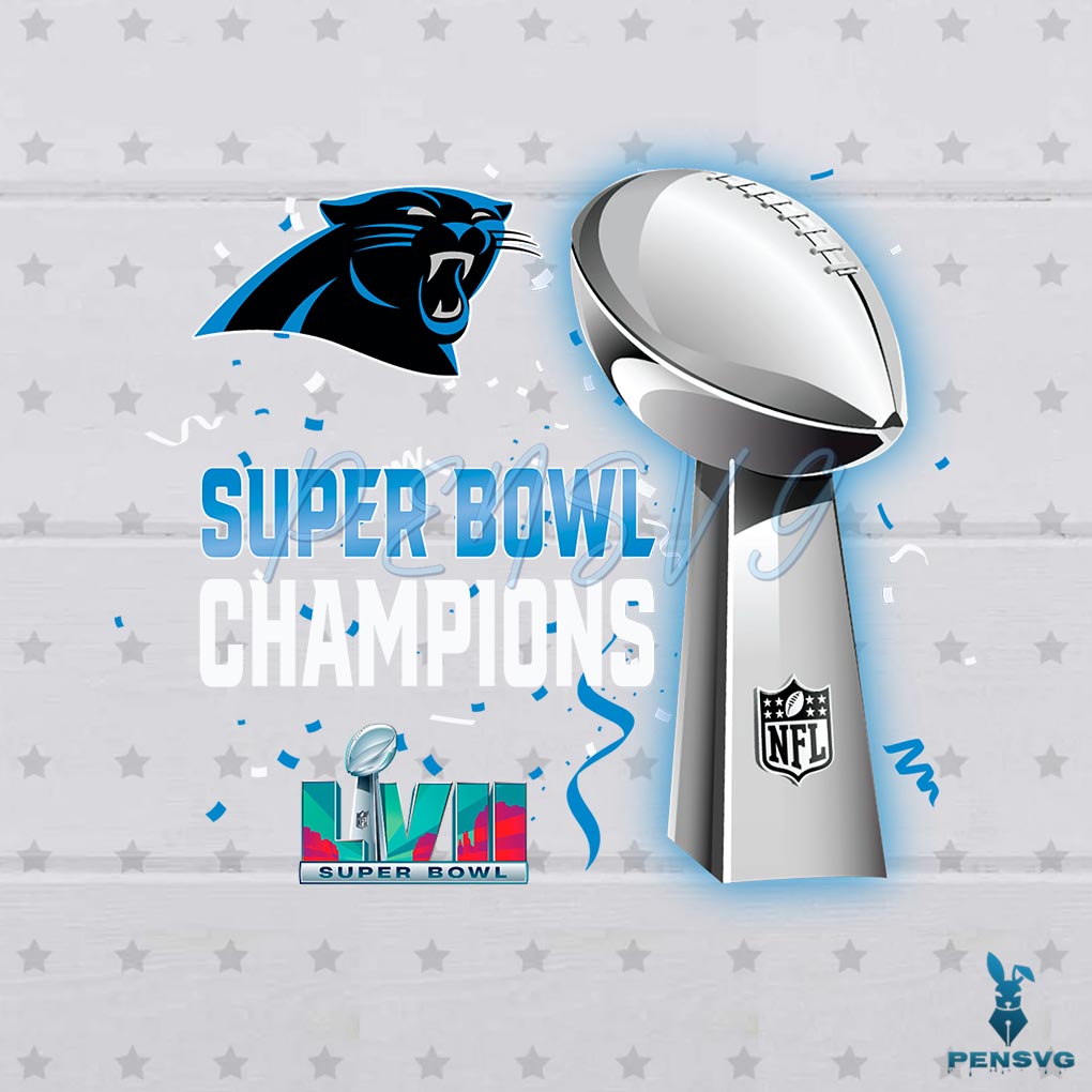 Carolina Panthers Super Bowl Lvii 2023 Champions Png Sublimation Designs