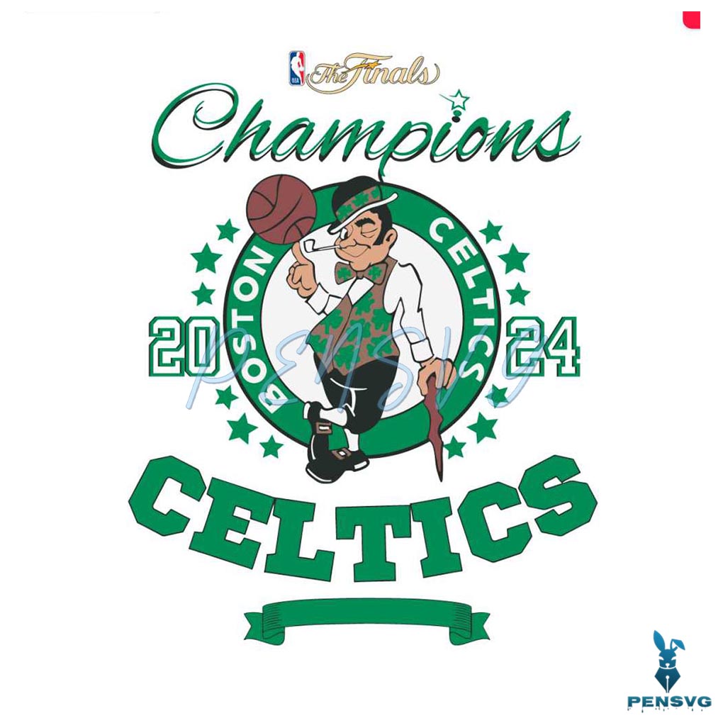 Celtics Champions 2024 NBA The Final SVG