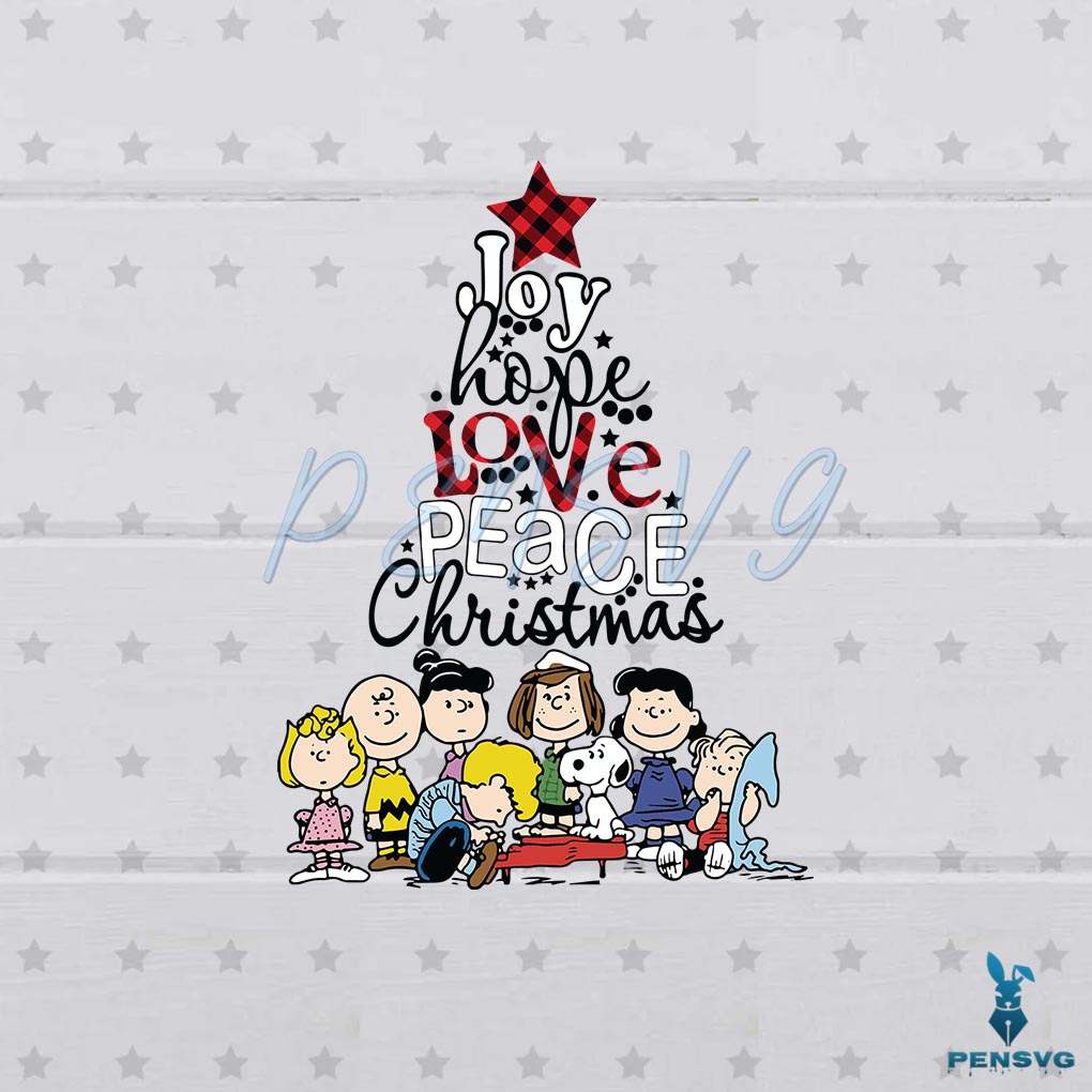 Charlie Brown SVG Snoopy Christmas Tree Graphic Designs Files