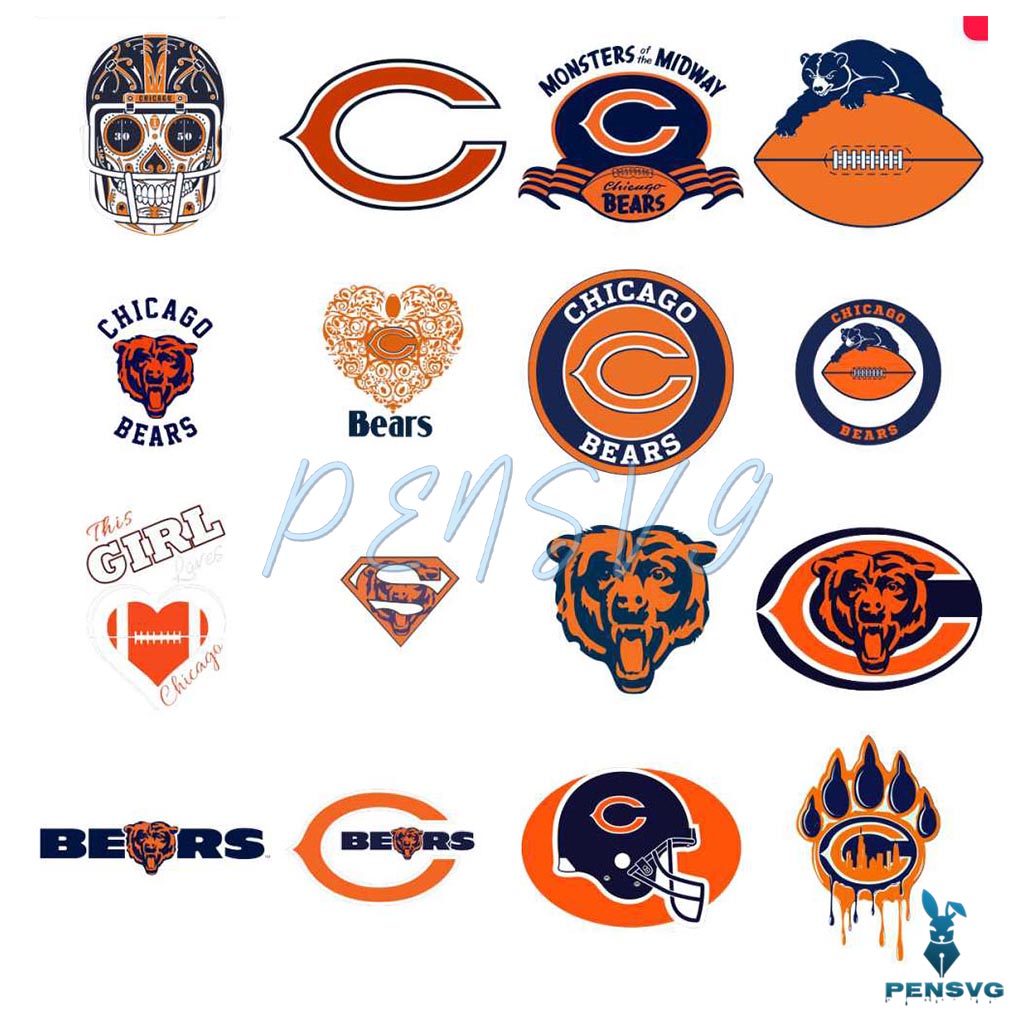 Chicago Bears Logo Svg Bundle Files
