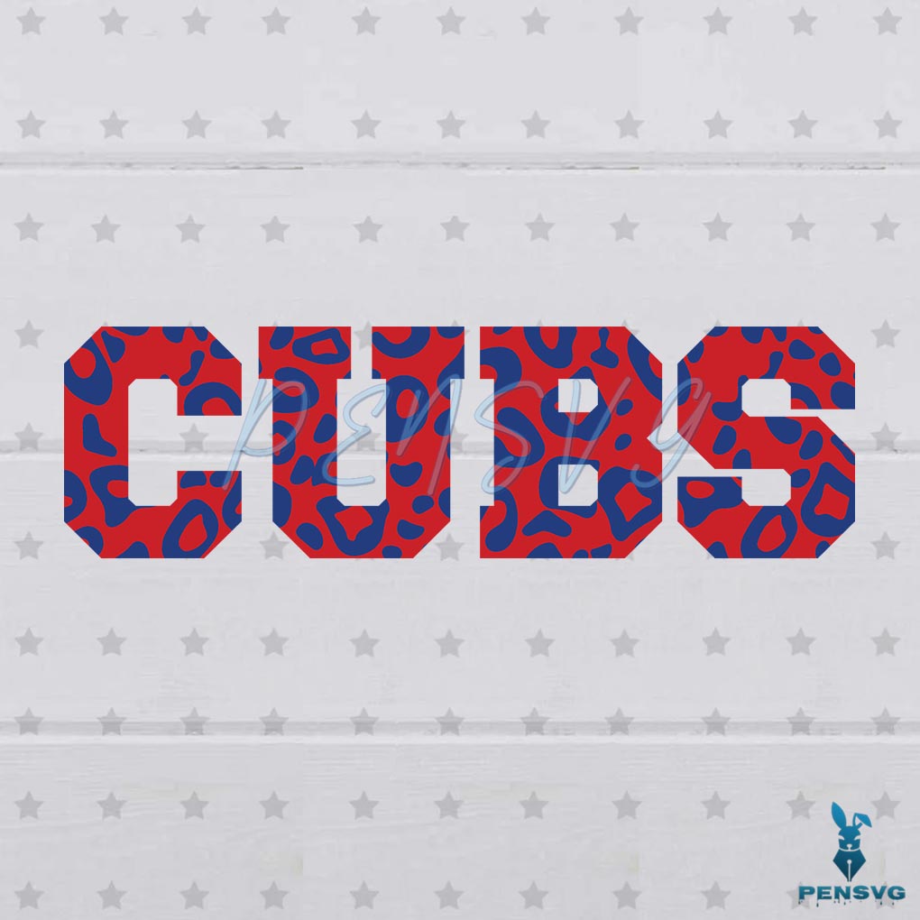 Chicago Cubs Leopard Baseball Players SVG Digital File
