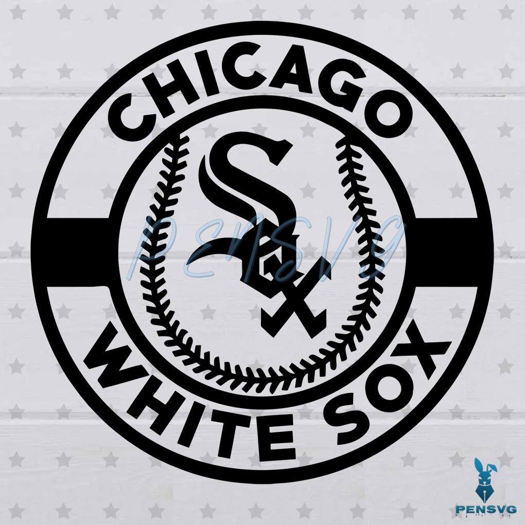 Chicago White Sox Cirlce Logo SVG Digital File, Chicago Svg