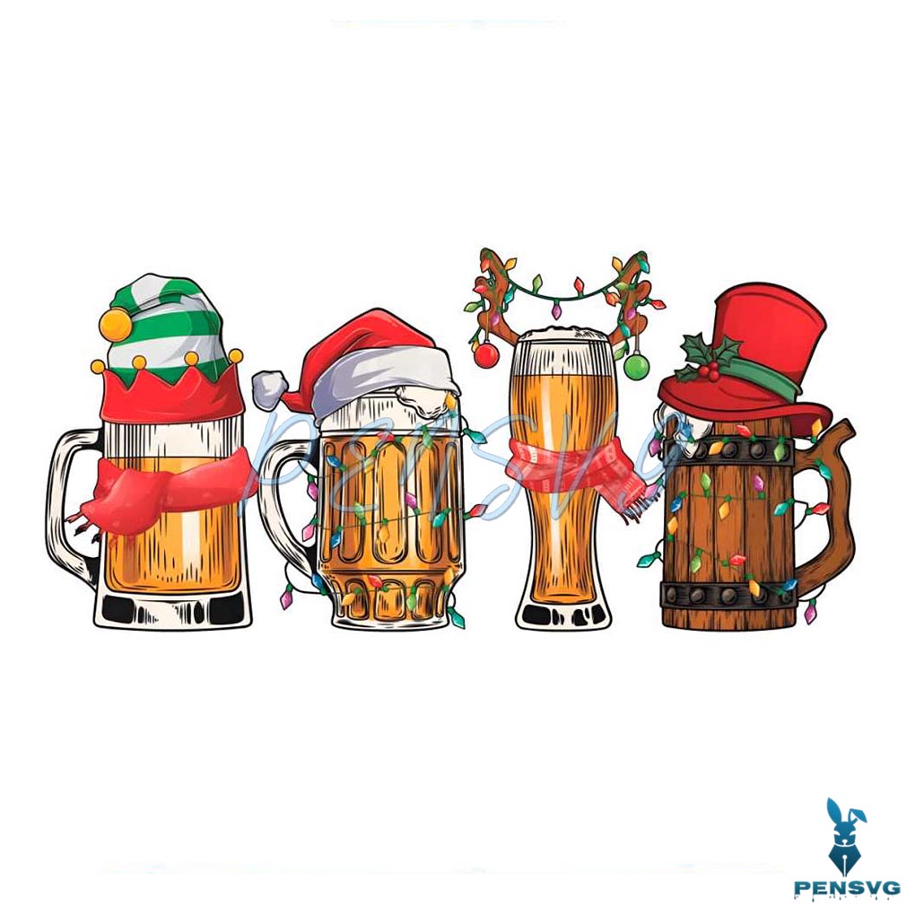 Christmas Beer Santa Hat PNG