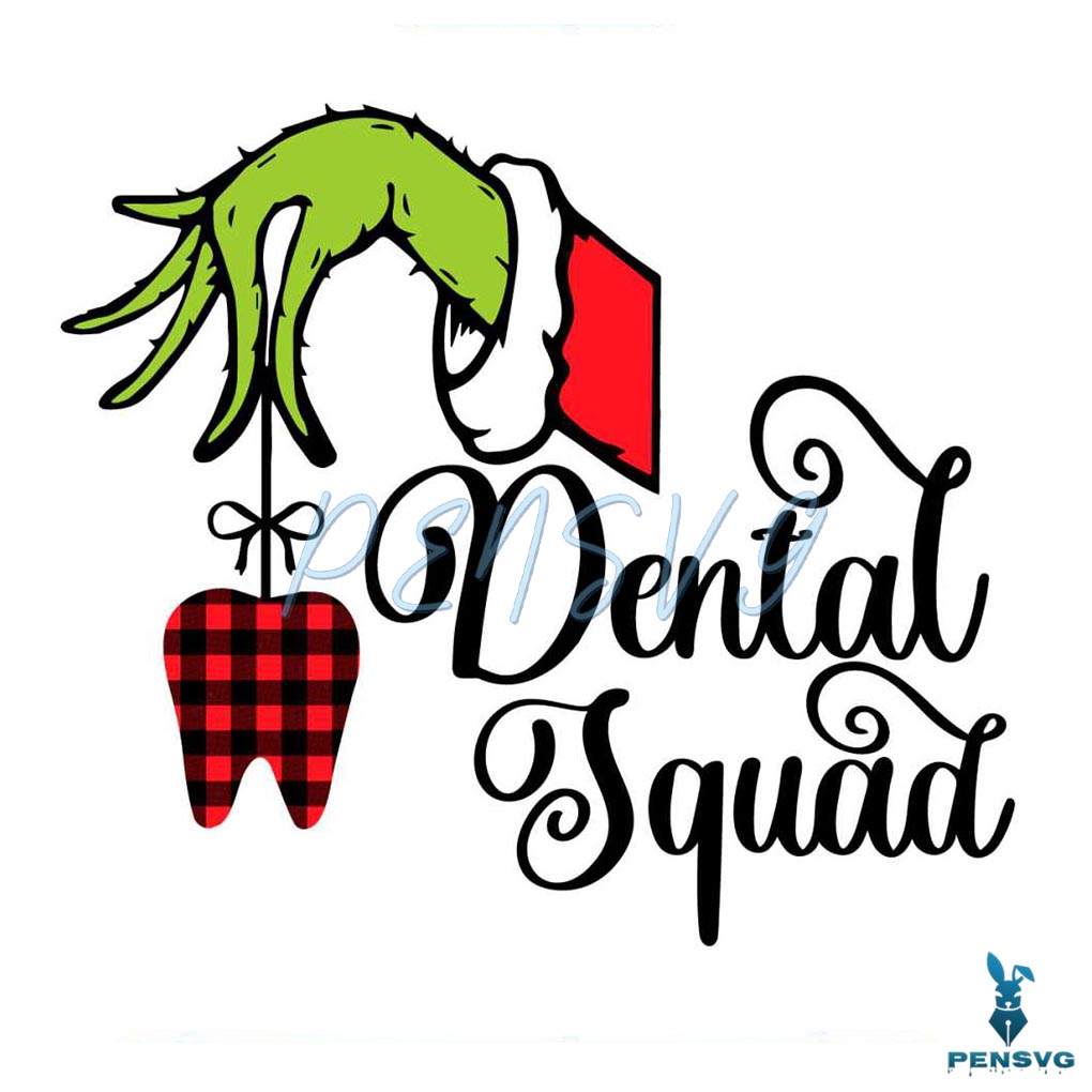 Christmas Dental Squad Grinch Hand SVG