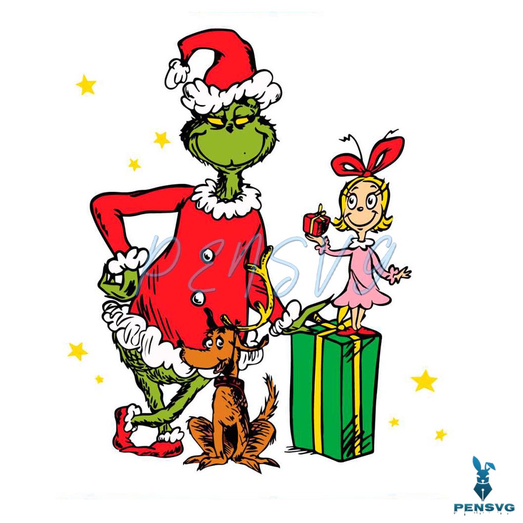 Christmas Grinch Max Cindy Lou Who SVG